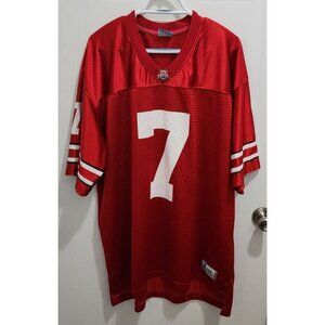 VTG Ohio State University Red Buckeyes #7 Football‎ Jersey Size XL Polyester